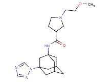 1-(2-methoxyethyl)-N-[3-(1H-1,2,4-triazol-1-yl)-1-adamantyl]pyrrolidine-3-carboxamide