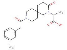 2-{9-[(3-methylphenyl)acetyl]-3-oxo-2,9-diazaspiro[5.5]undec-2-yl}propanoic acid