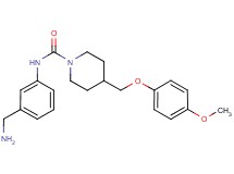 N-[3-(aminomethyl)phenyl]-4-[(4-methoxyphenoxy)methyl]-1-piperidinecarboxamide hydrochloride
