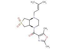 (4aS*,7aR*)-1-[(2,5-dimethyl-1,3-oxazol-4-yl)carbonyl]-4-(3-methyl-2-buten-1-yl)octahydrothieno[3,4-b]pyrazine 6,6-dioxide