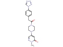 2-methyl-5-(4-{[4-(1H-tetrazol-1-yl)phenyl]acetyl}-1-piperazinyl)-3(2H)-pyridazinone