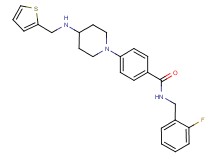 N-(2-fluorobenzyl)-4-{4-[(2-thienylmethyl)amino]-1-piperidinyl}benzamide