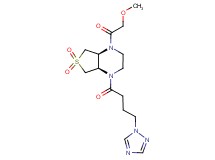 (4aR*,7aS*)-1-(methoxyacetyl)-4-[4-(1H-1,2,4-triazol-1-yl)butanoyl]octahydrothieno[3,4-b]pyrazine 6,6-dioxide