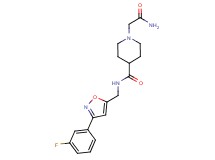 1-(2-amino-2-oxoethyl)-N-{[3-(3-fluorophenyl)-5-isoxazolyl]methyl}-4-piperidinecarboxamide