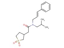 2-(1,1-dioxidotetrahydro-3-thienyl)-N-isobutyl-N-[(2E)-3-phenylprop-2-en-1-yl]acetamide