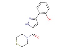2-[5-(4-thiomorpholinylcarbonyl)-1H-pyrazol-3-yl]phenol