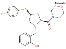 2-{[(2S,4S)-4-[(4-fluorophenyl)thio]-2-(4-morpholinylcarbonyl)-1-pyrrolidinyl]methyl}phenol