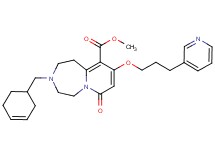 methyl 3-(3-cyclohexen-1-ylmethyl)-7-oxo-9-[3-(3-pyridinyl)propoxy]-1,2,3,4,5,7-hexahydropyrido[1,2-d][1,4]diazepine-10-carboxylate