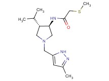 N-{rel-(3R,4S)-4-isopropyl-1-[(3-methyl-1H-pyrazol-5-yl)methyl]-3-pyrrolidinyl}-2-(methylthio)acetamide hydrochloride