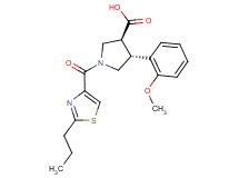 (3S*,4R*)-4-(2-methoxyphenyl)-1-[(2-propyl-1,3-thiazol-4-yl)carbonyl]pyrrolidine-3-carboxylic acid