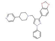 4-(1-{[3-(1,3-benzodioxol-5-yl)-1-phenyl-1H-pyrazol-4-yl]methyl}-4-piperidinyl)pyridine