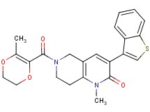 3-(1-benzothien-3-yl)-1-methyl-6-[(3-methyl-5,6-dihydro-1,4-dioxin-2-yl)carbonyl]-5,6,7,8-tetrahydro-1,6-naphthyridin-2(1H)-one