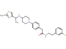 N-[2-(3-fluorophenyl)ethyl]-2-[4-(4-{[1-(2-methyl-1,3-thiazol-4-yl)ethyl]amino}-1-piperidinyl)phenyl]acetamide