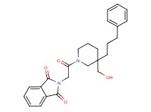 2-{2-[3-(hydroxymethyl)-3-(3-phenylpropyl)-1-piperidinyl]-2-oxoethyl}-1H-isoindole-1,3(2H)-dione
