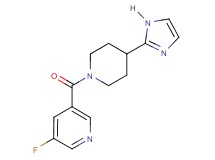 3-fluoro-5-{[4-(1H-imidazol-2-yl)-1-piperidinyl]carbonyl}pyridine