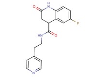 6-fluoro-2-oxo-N-[2-(4-pyridinyl)ethyl]-1,2,3,4-tetrahydro-4-quinolinecarboxamide