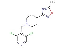 3,5-dichloro-4-{[4-(5-methyl-1,2,4-oxadiazol-3-yl)piperidin-1-yl]methyl}pyridine