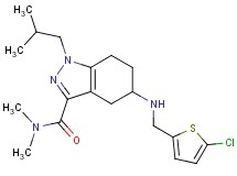 5-{[(5-chloro-2-thienyl)methyl]amino}-1-isobutyl-N,N-dimethyl-4,5,6,7-tetrahydro-1H-indazole-3-carboxamide
