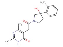 5-{2-[3-hydroxy-3-(2-methylphenyl)pyrrolidin-1-yl]-2-oxoethyl}-2,6-dimethylpyrimidin-4(3H)-one