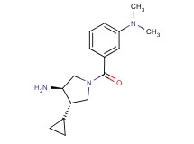 (3R*,4S*)-4-cyclopropyl-1-[3-(dimethylamino)benzoyl]pyrrolidin-3-amine