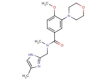 4-methoxy-N-methyl-N-[(4-methyl-1H-imidazol-2-yl)methyl]-3-(4-morpholinyl)benzamide bis(trifluoroacetate)