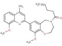 9-methoxy-7-(8-methoxy-4-methyl-2-quinolinyl)-4-(4-pentenoyl)-2,3,4,5-tetrahydro-1,4-benzoxazepine