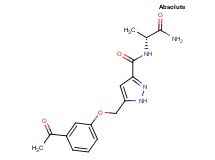 5-[(3-acetylphenoxy)methyl]-N-[(1R)-2-amino-1-methyl-2-oxoethyl]-1H-pyrazole-3-carboxamide