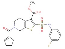 methyl 6-(1-cyclopenten-1-ylcarbonyl)-2-{[(3-fluorophenyl)amino]sulfonyl}-4,5,6,7-tetrahydrothieno[2,3-c]pyridine-3-carboxylate