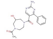 1-acetyl-4-[(2-amino-4-phenyl-5-pyrimidinyl)carbonyl]-1,4-diazepan-6-ol