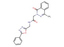 2-(4-methyl-1-oxo-2(1H)-phthalazinyl)-N-[(5-phenyl-1,3,4-oxadiazol-2-yl)methyl]acetamide