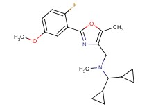 (dicyclopropylmethyl){[2-(2-fluoro-5-methoxyphenyl)-5-methyl-1,3-oxazol-4-yl]methyl}methylamine