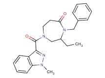 4-benzyl-3-ethyl-1-[(1-methyl-1H-indazol-3-yl)carbonyl]-1,4-diazepan-5-one