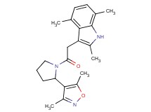 3-{2-[2-(3,5-dimethyl-4-isoxazolyl)-1-pyrrolidinyl]-2-oxoethyl}-2,4,7-trimethyl-1H-indole