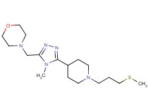 4-[(4-methyl-5-{1-[3-(methylthio)propyl]piperidin-4-yl}-4H-1,2,4-triazol-3-yl)methyl]morpholine