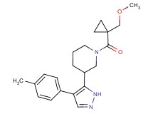 1-{[1-(methoxymethyl)cyclopropyl]carbonyl}-3-[4-(4-methylphenyl)-1H-pyrazol-5-yl]piperidine