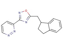 3-[5-(2,3-dihydro-1H-inden-1-ylmethyl)-1,2,4-oxadiazol-3-yl]pyridazine