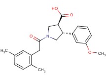 (3S*,4R*)-1-[(2,5-dimethylphenyl)acetyl]-4-(3-methoxyphenyl)pyrrolidine-3-carboxylic acid