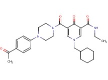 5-{[4-(4-acetylphenyl)-1-piperazinyl]carbonyl}-1-(cyclohexylmethyl)-N-ethyl-4-oxo-1,4-dihydro-3-pyridinecarboxamide