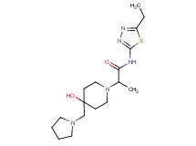 N-(5-ethyl-1,3,4-thiadiazol-2-yl)-2-[4-hydroxy-4-(pyrrolidin-1-ylmethyl)piperidin-1-yl]propanamide