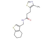 3-(4-methyl-1,3-thiazol-5-yl)-N-(4,5,6,7-tetrahydro-1-benzothien-3-ylmethyl)propanamide