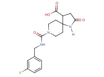 8-{[(3-fluorobenzyl)amino]carbonyl}-2-oxo-1,8-diazaspiro[4.5]decane-4-carboxylic acid