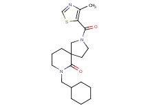 7-(cyclohexylmethyl)-2-[(4-methyl-1,3-thiazol-5-yl)carbonyl]-2,7-diazaspiro[4.5]decan-6-one