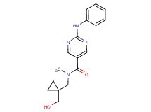 2-anilino-N-{[1-(hydroxymethyl)cyclopropyl]methyl}-N-methylpyrimidine-5-carboxamide