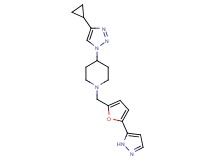 4-(4-cyclopropyl-1H-1,2,3-triazol-1-yl)-1-{[5-(1H-pyrazol-5-yl)-2-furyl]methyl}piperidine trifluoroacetate