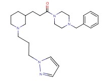 1-benzyl-4-(3-{1-[3-(1H-pyrazol-1-yl)propyl]-3-piperidinyl}propanoyl)piperazine