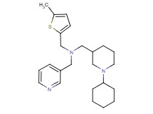 1-(1-cyclohexyl-3-piperidinyl)-N-[(5-methyl-2-thienyl)methyl]-N-(3-pyridinylmethyl)methanamine