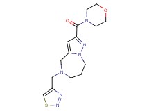 2-(morpholin-4-ylcarbonyl)-5-(1,2,3-thiadiazol-4-ylmethyl)-5,6,7,8-tetrahydro-4H-pyrazolo[1,5-a][1,4]diazepine