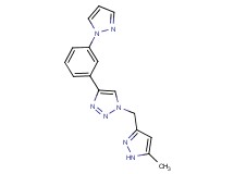 1-[(5-methyl-1H-pyrazol-3-yl)methyl]-4-[3-(1H-pyrazol-1-yl)phenyl]-1H-1,2,3-triazole
