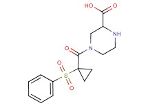4-{[1-(phenylsulfonyl)cyclopropyl]carbonyl}piperazine-2-carboxylic acid