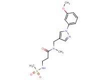 N~1~-{[1-(3-methoxyphenyl)-1H-pyrazol-4-yl]methyl}-N~1~-methyl-N~3~-(methylsulfonyl)-beta-alaninamide